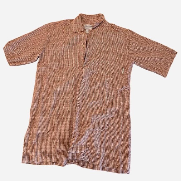 Other - mens vintage brown button up 100% cotton size medium‎